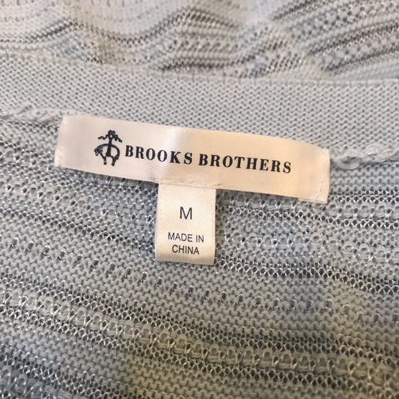 Brooks Brothers Pale Blue Lightweight Button Up Cardigan size Medium - Picture 6 of 12